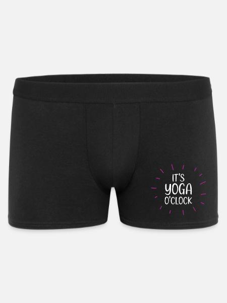 It's Yoga O'clock - Men's Boxer Shorts - black