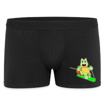 Schildkröte Skifahrer Ski - Männer Boxer Shorts - Schwarz - Vorne