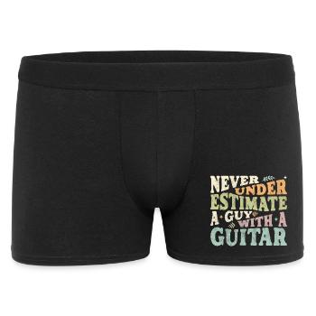 Never underestimate a Guy with a Guitar - Men's Boxer Shorts - black - Front
