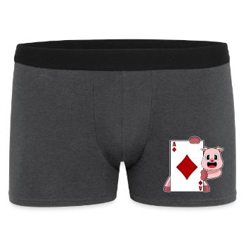 Jeu de cartes de poker Pig Poker - Boxer Homme - charbon - Devant
