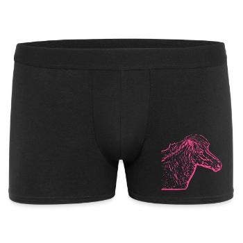 Cheval rose rose - Boxer Homme - noir - Devant