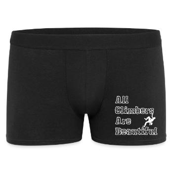 Tous les grimpeurs sont beaux mâles blancs - Boxer Homme - noir - Devant