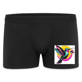 Kolibri - Männer Boxer Shorts - Schwarz - Vorne