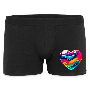 Coeur coloré - Boxer Homme - noir - Devant