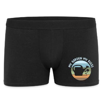dictons drôles jardinier règles logo rétro - Boxer Homme - noir - Devant