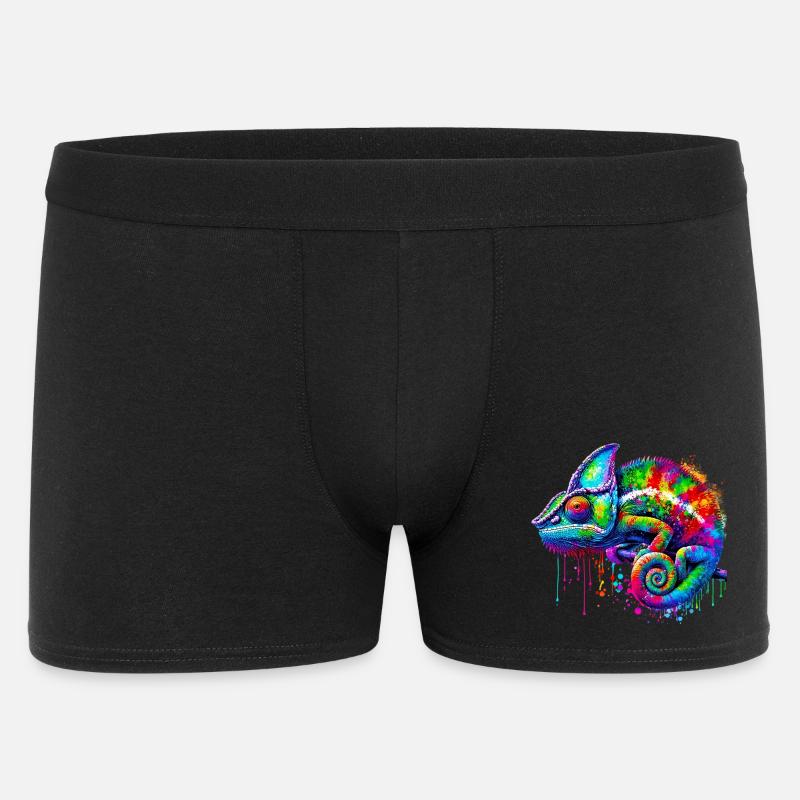 Chamäleon - Männer Boxer Shorts - Schwarz
