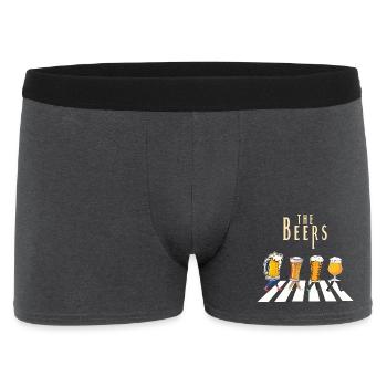 Conception de motif de bar à bière personnalisé - Boxer Homme - charbon - Devant