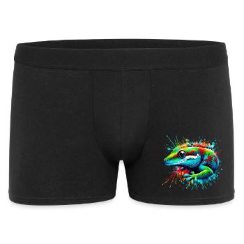 Gecko - Männer Boxer Shorts - Schwarz - Vorne