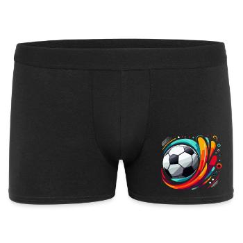 Tourbillon coloré de football - Boxer Homme - noir - Devant