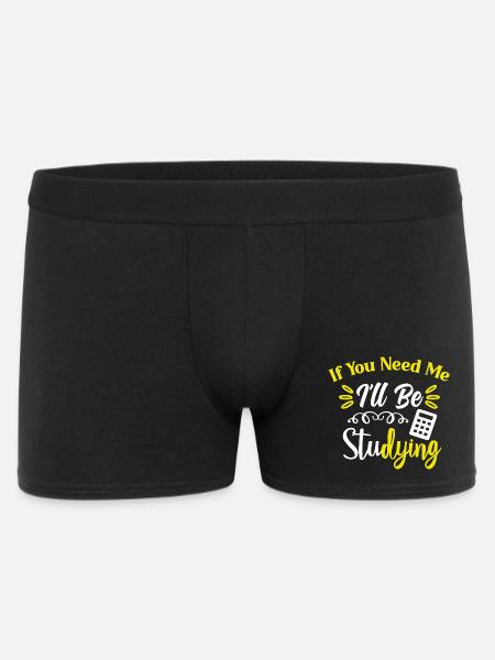 Studying Students Learning Practice Assignment Exams - Men's Boxer Shorts - black