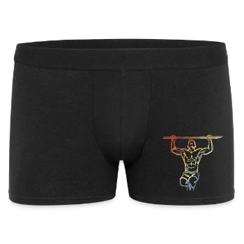 Fitness Sportsman Sketch - Men's Boxer Shorts - black - Front