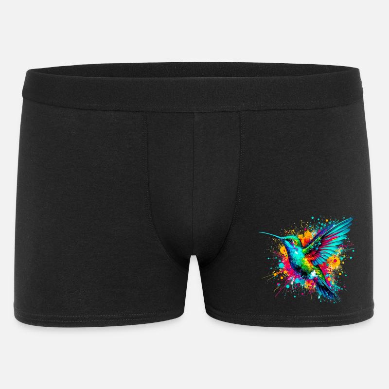 Kolibri - Männer Boxer Shorts - Schwarz
