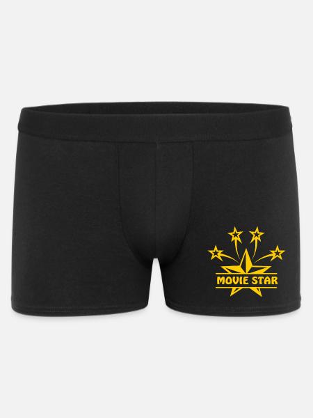 Moviestar goldfarben - Männer Boxer Shorts - Schwarz