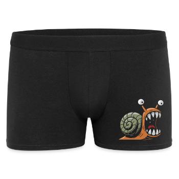 escargot avec des grandes dents - Boxer Homme - noir - Devant