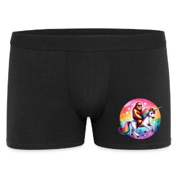 Orangutan on Rainbow Unicorn - Men's Boxer Shorts - black - Front