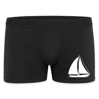 Sailboat Line Art - Men's Boxer Shorts - black - Front