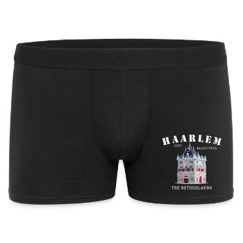 Haarlem Facade De Waag, Netherlands Hand Drawing - Men's Boxer Shorts - black - Front