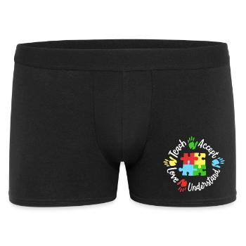 Autismus Bewusstsein Lehrer - Männer Boxer Shorts - Schwarz - Vorne