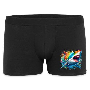 Hai - Männer Boxer Shorts - Schwarz - Vorne