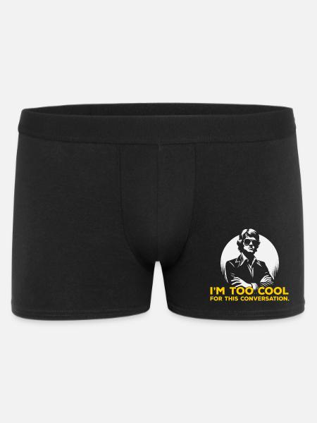 Bold Silhouette Slogan Tee - Men's Boxer Shorts - black