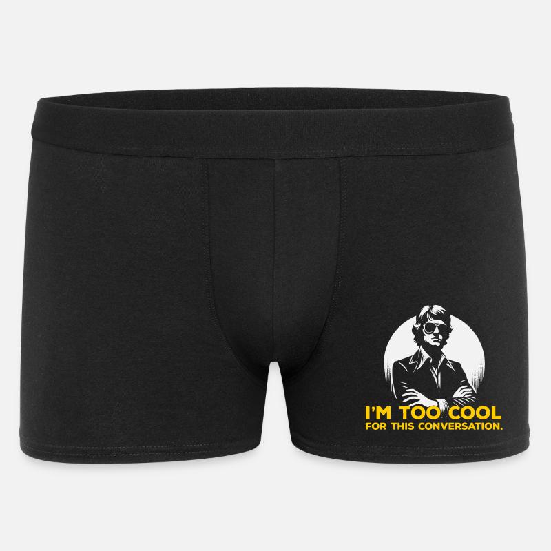 Bold Silhouette Slogan Tee - Men's Boxer Shorts - black