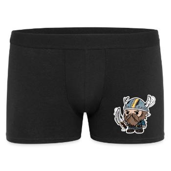 Wikinger - Männer Boxer Shorts - Schwarz - Vorne