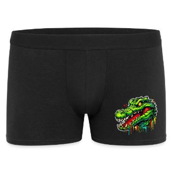 Alligator-Krokodil - Männer Boxer Shorts - Schwarz - Vorne