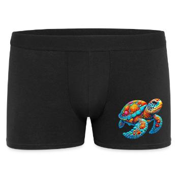 Schildkröte - Männer Boxer Shorts - Schwarz - Vorne
