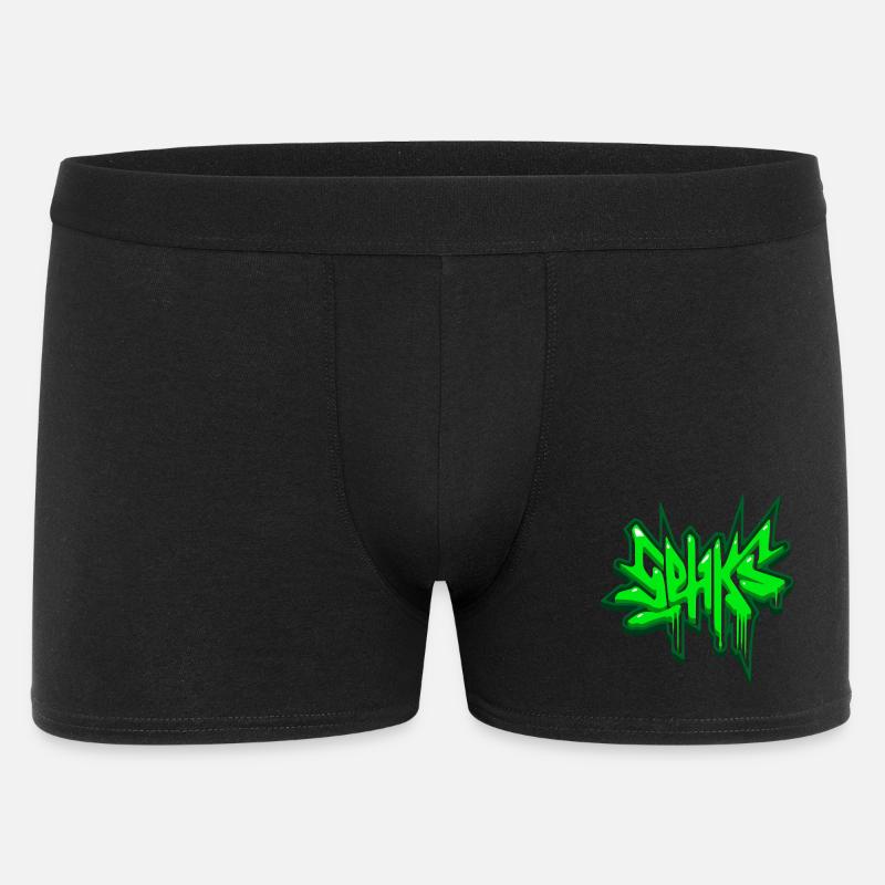 Sehks Grün 3D - Männer Boxer Shorts - Schwarz