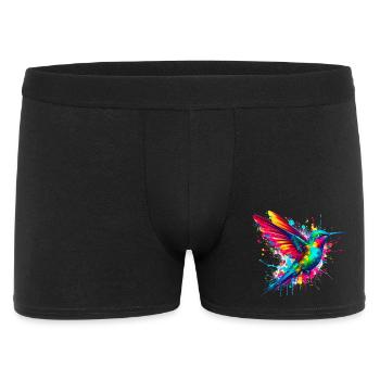 Kolibri - Männer Boxer Shorts - Schwarz - Vorne