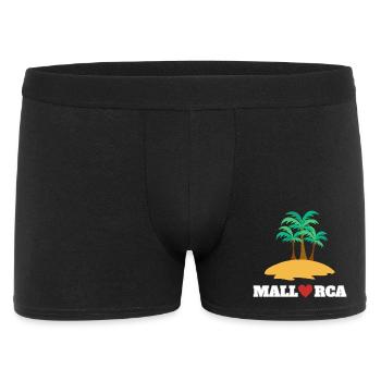Majorque avec son cœur, ses palmiers et sa plage - Boxer Homme - noir - Devant