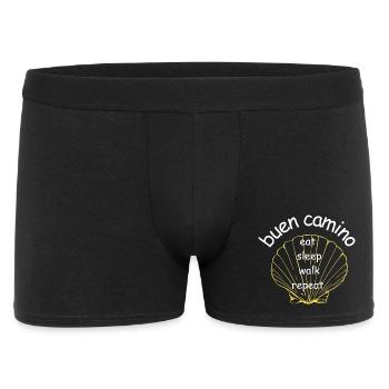 BuenCamino Muschel Motiv - Männer Boxer Shorts - Schwarz - Vorne
