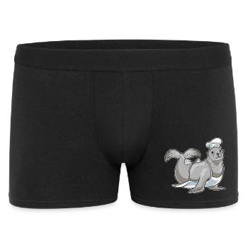 Seal Cook Chef Hat Cooking - Men's Boxer Shorts - black - Front