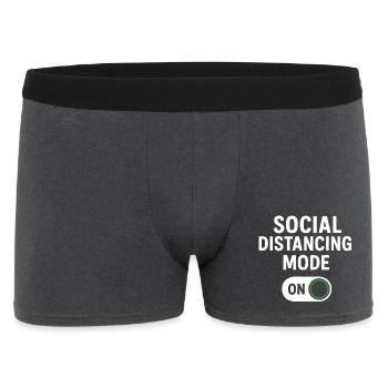 social distancing mode on - Men's Boxer Shorts - charcoal grey - Front