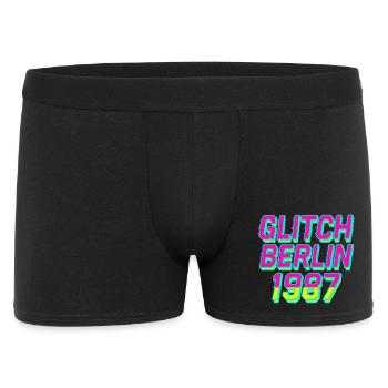 Glitch Berlin 1987 - Männer Boxer Shorts - Schwarz - Vorne