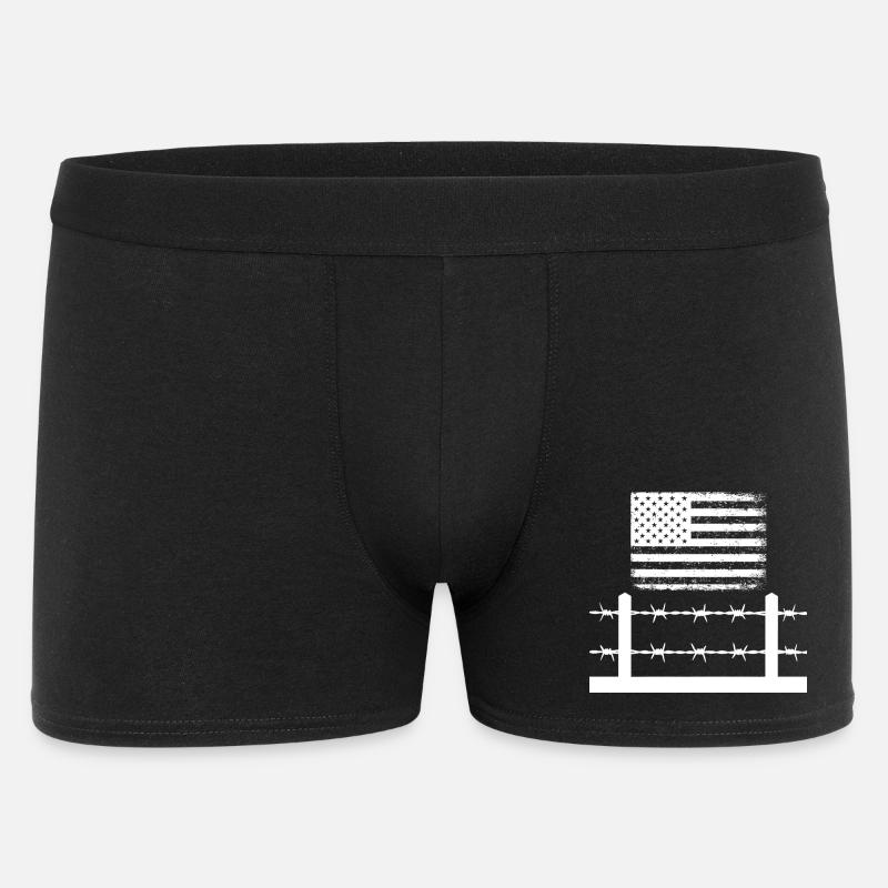Stacheldraht Amerika - Männer Boxer Shorts - Schwarz