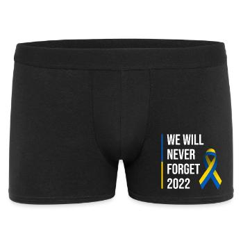 Ukraine Krieg Frieden Schleife - Männer Boxer Shorts - Schwarz - Vorne