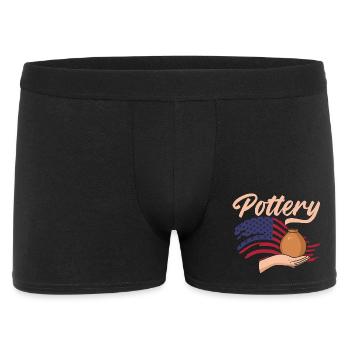 Artisanat de la céramique à l’américaine - Boxer Homme - noir - Devant
