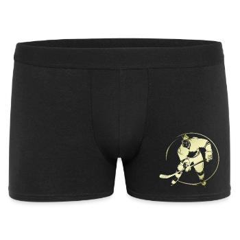 Hockey Spieler Silhouette - Männer Boxer Shorts - Schwarz - Vorne