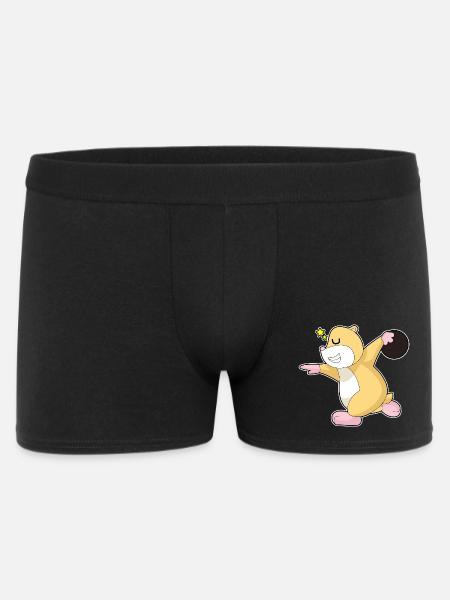 Hamster Bowling Bowlingkugel - Männer Boxer Shorts - Schwarz