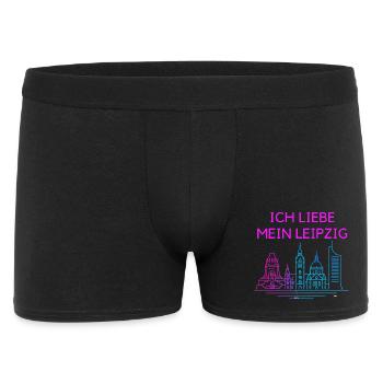 I love my Leipzig Neon Skyline - Men's Boxer Shorts - black - Front