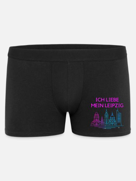 I love my Leipzig Neon Skyline - Men's Boxer Shorts - black
