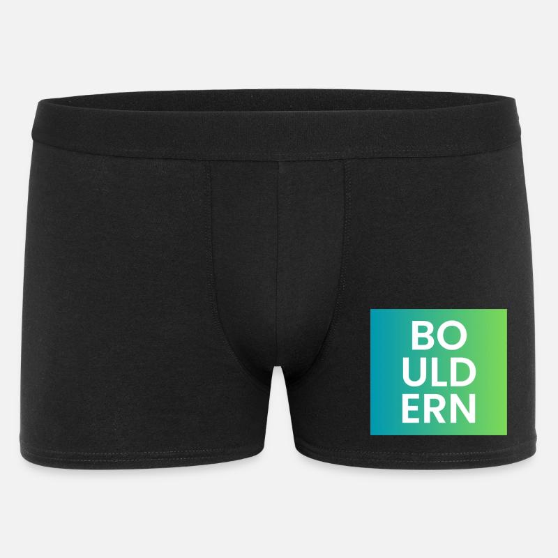Bouldering Gradient Typo - Men's Boxer Shorts - black