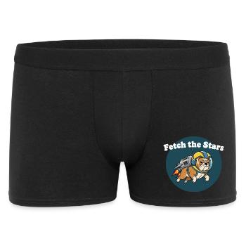 Fetch the Stars Bulldog Astronaut - Men's Boxer Shorts - black - Front