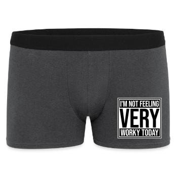 I'm Not Feeling Very Worky Today Faul Arbeit Humor - Men's Boxer Shorts - charcoal grey - Front