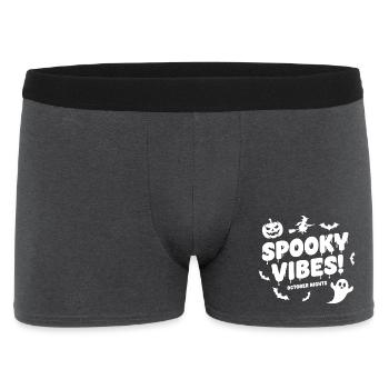 Spooky Vibes Halloween - Männer Boxer Shorts - Anthrazit - Vorne