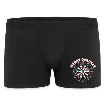 Merry Dartmas Funny Darts Saying Christmas - Men's Boxer Shorts - black - Front