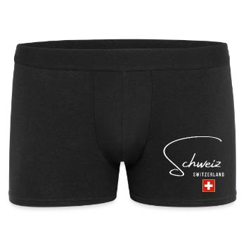 Swiss pride, sleek minimalist design - Men's Boxer Shorts - black - Front