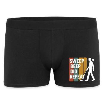 Balayage Bip Creuser Répéter Détection de métaux Fun - Boxer Homme - noir - Devant