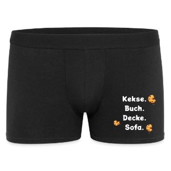 Biscuits. Book. Ceiling. Sofa. - Men's Boxer Shorts - black - Front